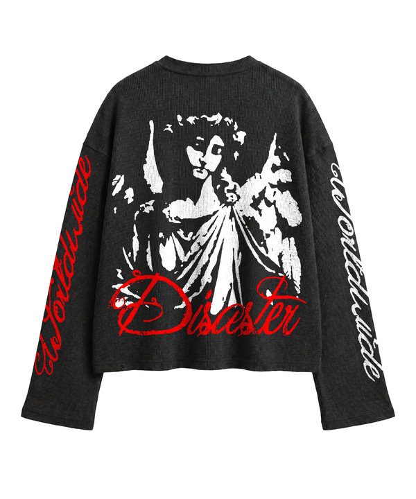 Disaster Henley Waffle Tee - Image 1