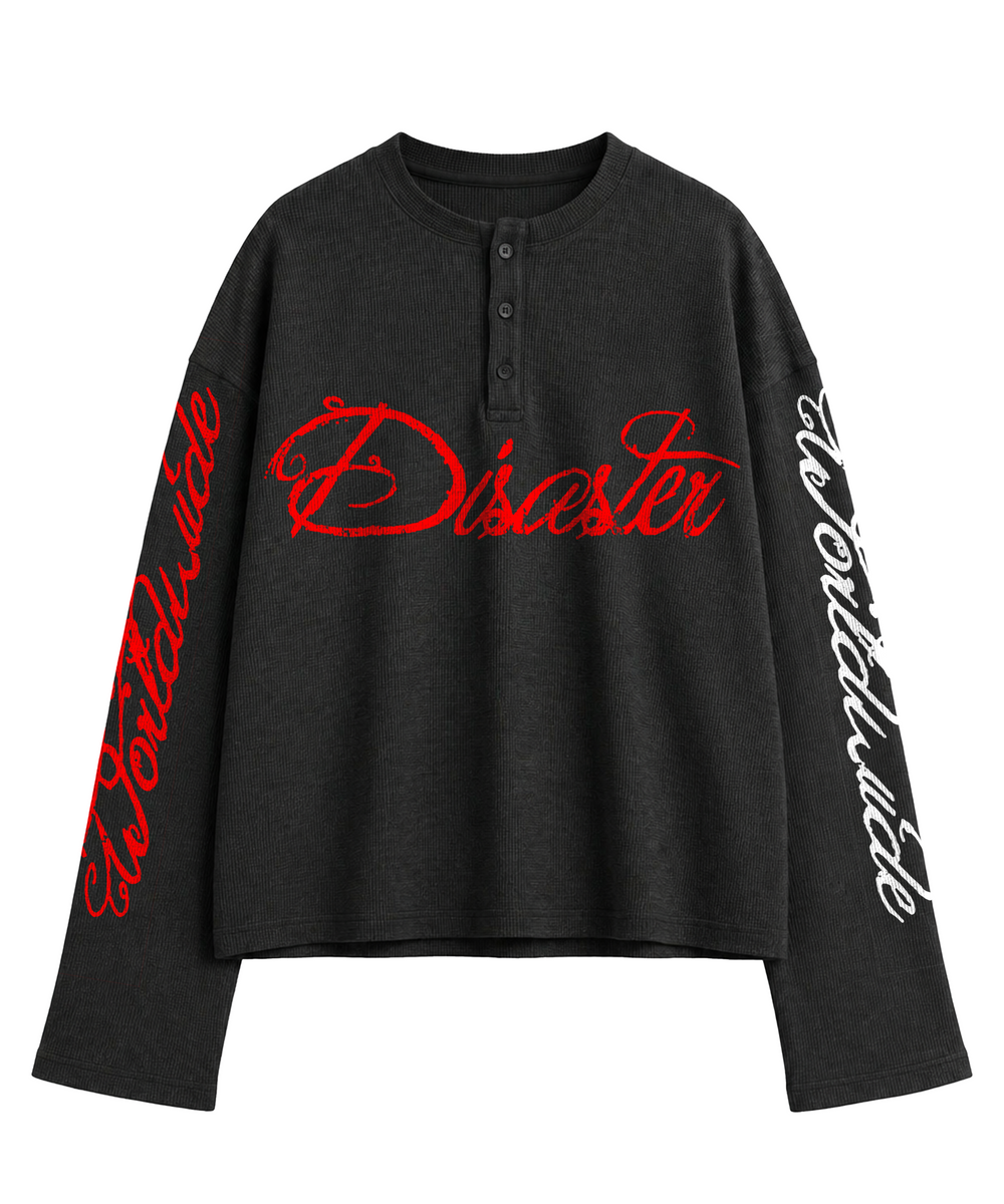 Disaster Henley Waffle Tee